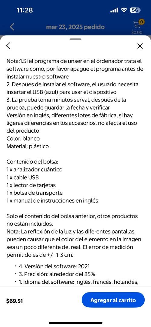 2025-5-23 Solicitud de versión en español para Quantum Analyzer QMR-998 – Venezuela (Paula Wuamtun) 7 2025 5 23 Request for Spanish Version of Quantum Analyzer QMR 998 007