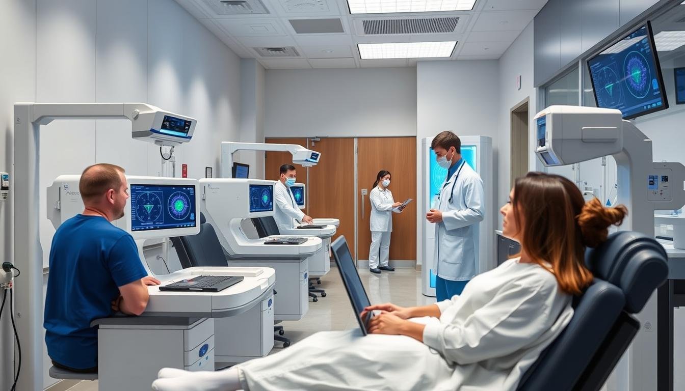 Centro clínico utilizando analizador cuántico biomagnético con pacientes Centro clínico utilizando analizador cuántico biomagnético con pacientes