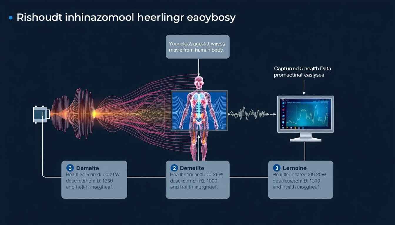 Representación gráfica del funcionamiento del analizador cuántico biomagnético Representación gráfica del funcionamiento del analizador cuántico biomagnético