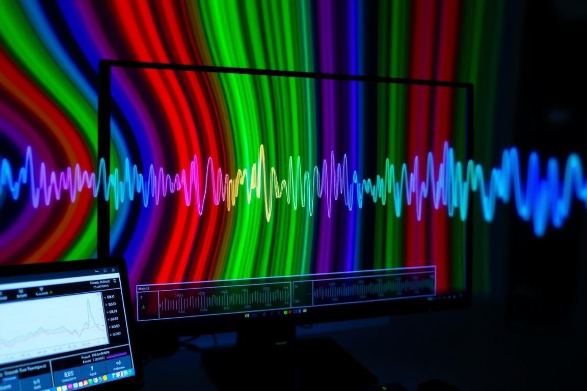 Visualización de frecuencias celulares detectadas por el analizador cuántico de resonancia magnética Visualización de frecuencias celulares detectadas por el analizador cuántico de resonancia magnética