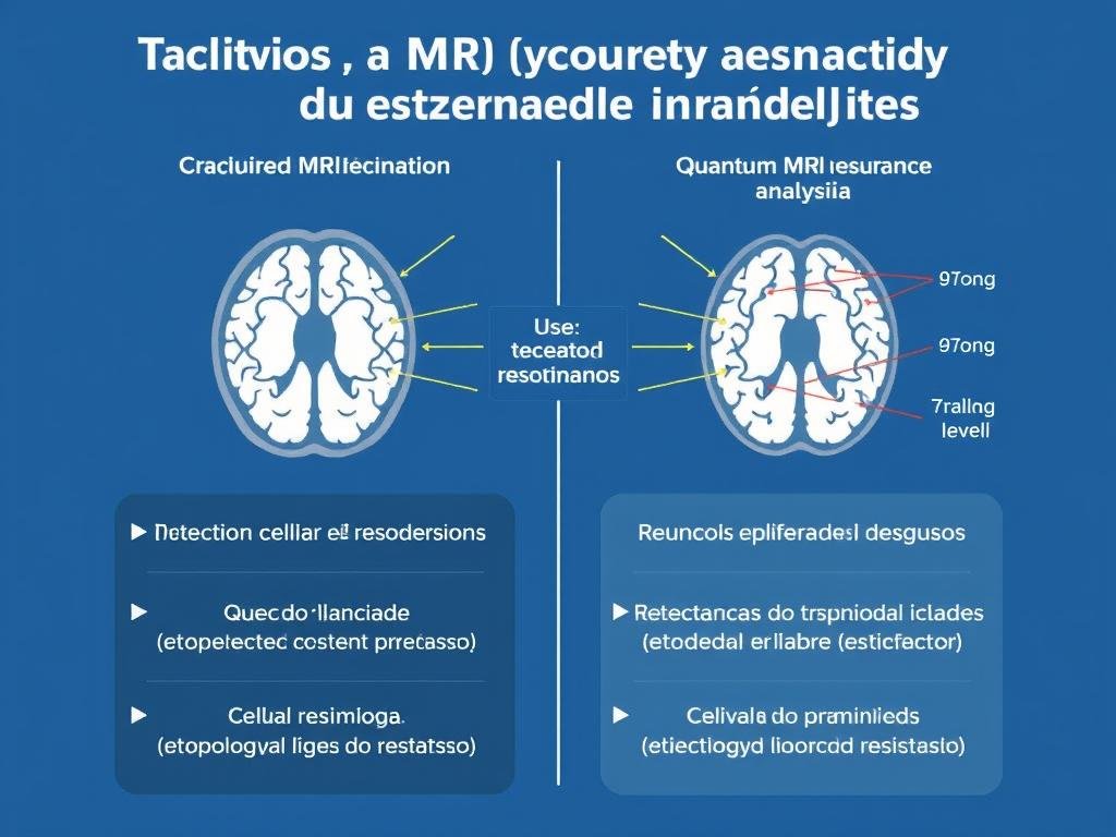 Diagrama comparativo entre resonancia magnética tradicional y analizador cuántico de resonancia magnética Diagrama comparativo entre resonancia magnética tradicional y analizador cuántico de resonancia magnética