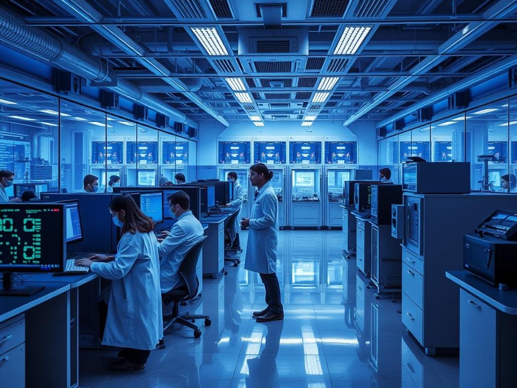 Laboratorio de investigación desarrollando nuevas aplicaciones para analizadores cuánticos biométricos Laboratorio de investigación desarrollando nuevas aplicaciones para analizadores cuánticos biométricos