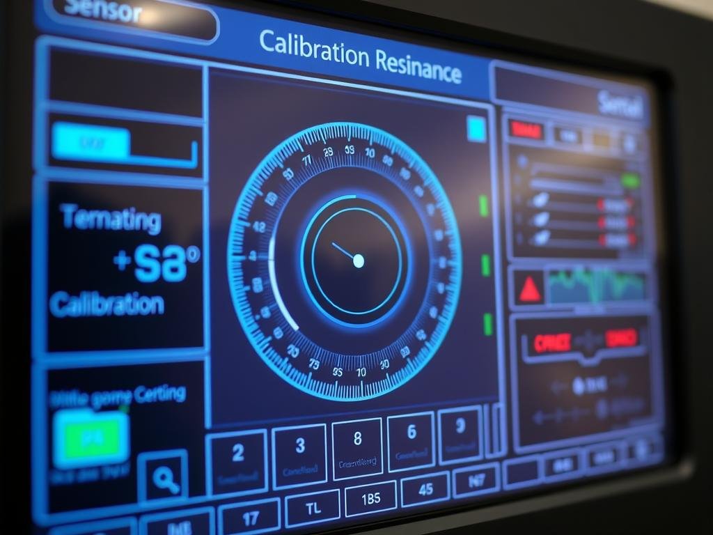 Pantalla de calibración del analizador cuántico de resonancia magnética Pantalla de calibración del analizador cuántico de resonancia magnética