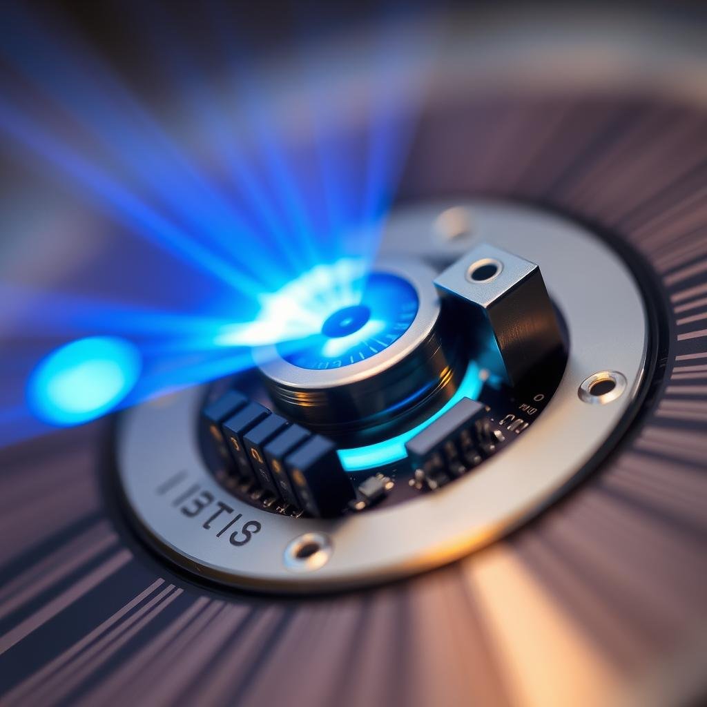 Sensor del analizador cuántico detectando señales electromagnéticas