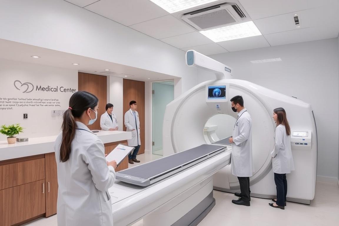 Centro Médico utilizando el analizador cuántico de resonancia magnética actualizado Centro Médico utilizando el analizador cuántico de resonancia magnética actualizado