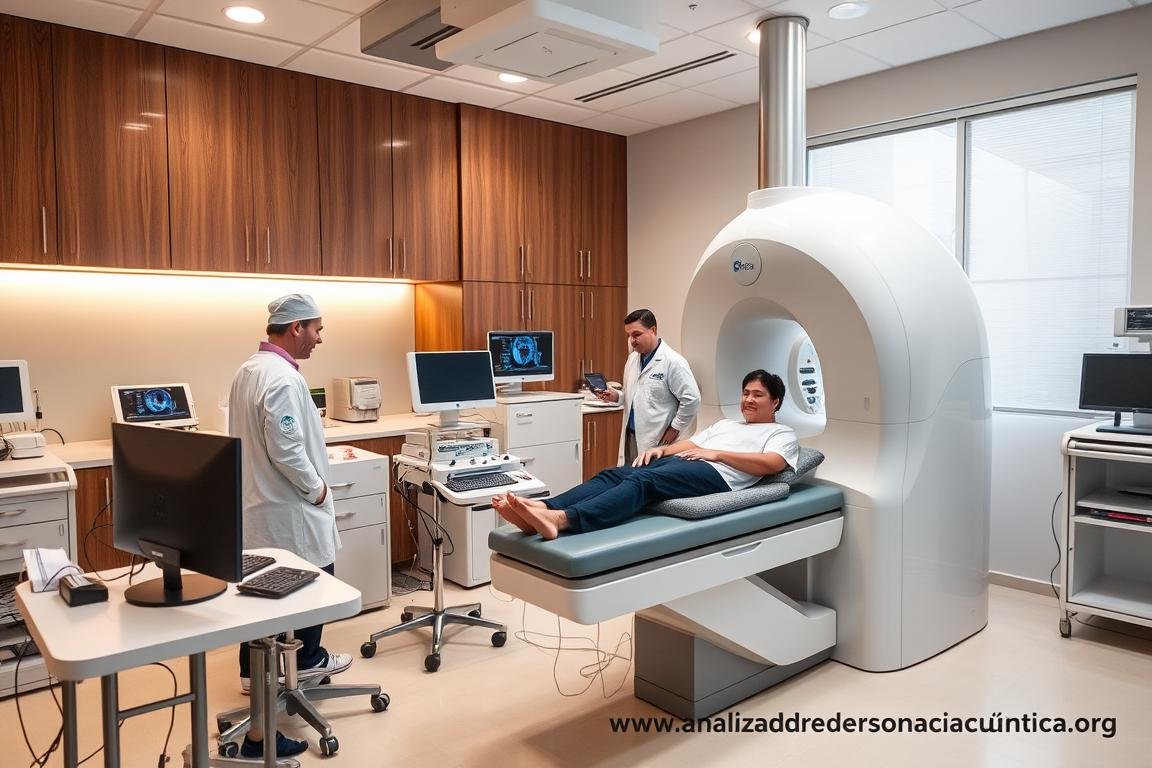 Centro médico avanzado con analizador de escritorio en uso Centro médico avanzado con analizador de escritorio en uso
