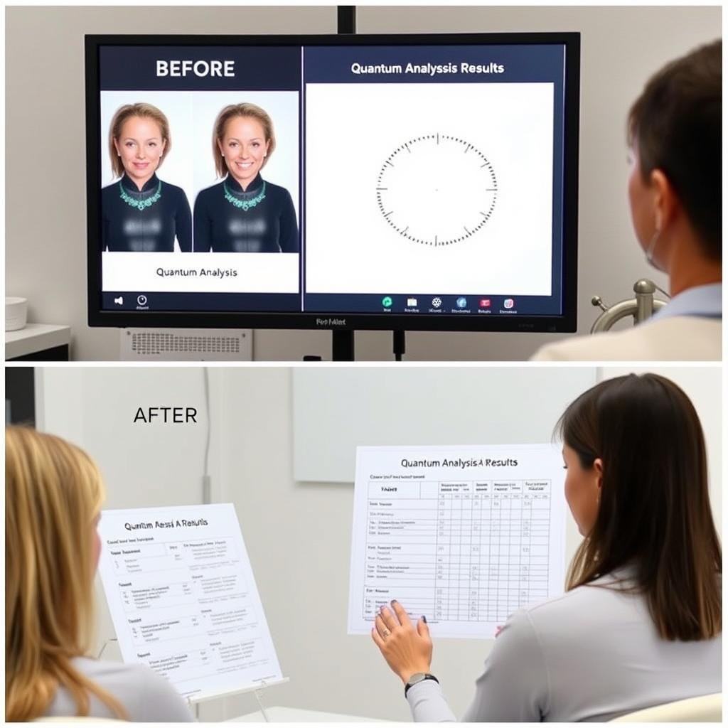 Comparación de resultados de análisis cuántico antes y después de tratamiento Comparación de resultados de análisis cuántico antes y después de tratamiento