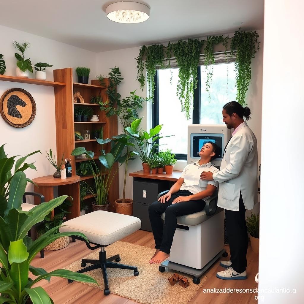 Consultorios de medicina alternativa usando analizador cuántico