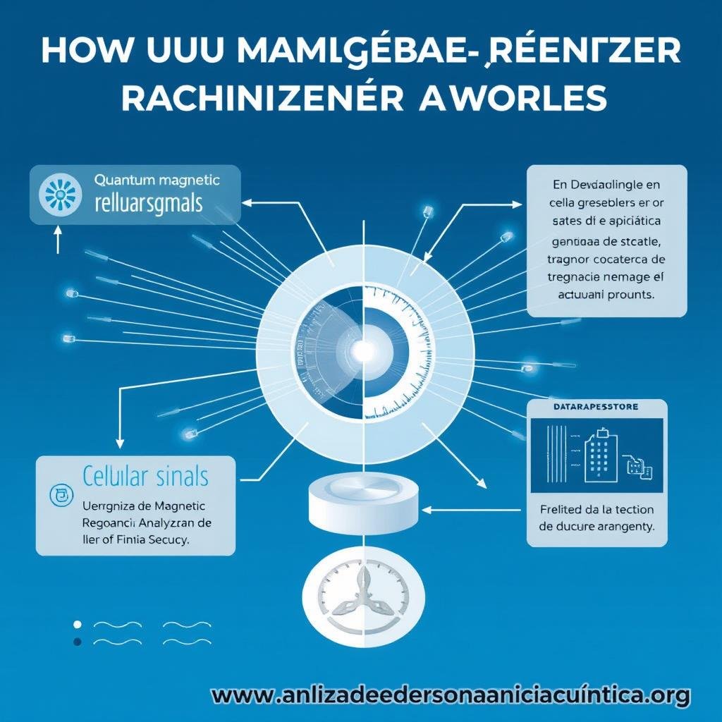 Diagrama del funcionamiento del analizador cuántico de resonancia magnética Diagrama del funcionamiento del analizador cuántico de resonancia magnética