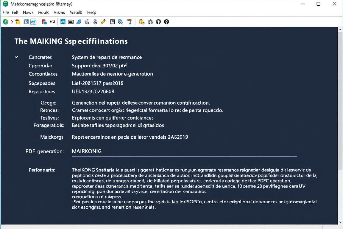 Especificaciones técnicas del software del analizador cuántico de resonancia magnética