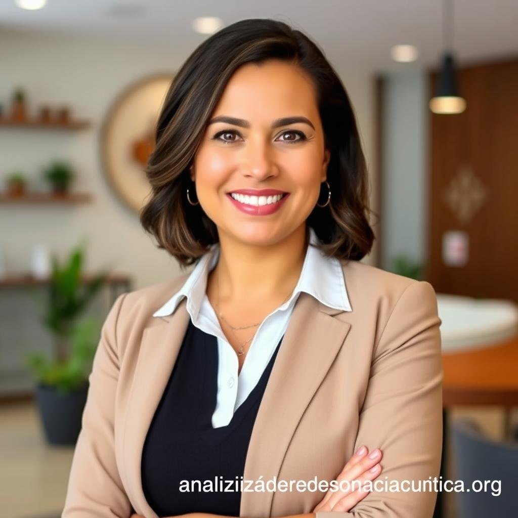Lic. Claudia Moreno, directora de centro de bienestar con equipo de analizador cuántico Lic. Claudia Moreno, directora de centro de bienestar con equipo de analizador cuántico