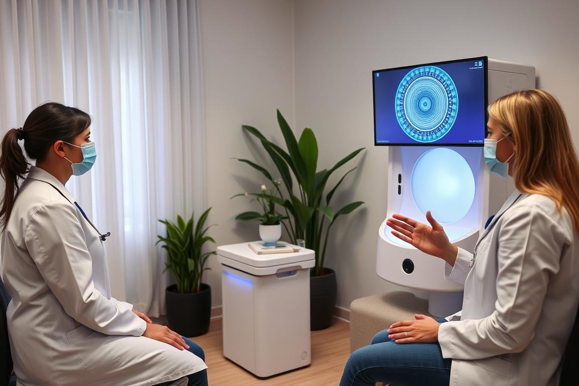 Pacientes recibiendo análisis con el sistema actualizado en clínica de Monterrey Pacientes recibiendo análisis con el sistema actualizado en clínica de Monterrey