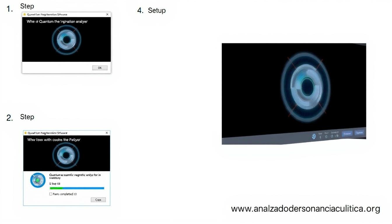 Proceso de instalación del software del analizador cuántico de resonancia magnética paso a paso