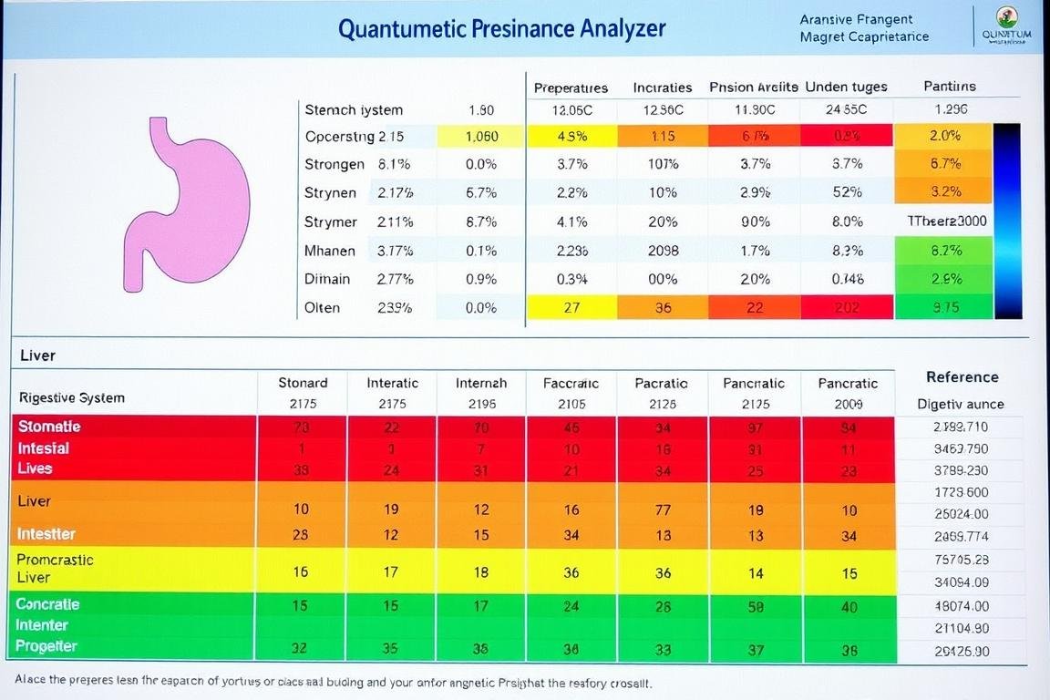 Reporte digestivo del analizador cuántico de resonancia magnética Reporte digestivo del analizador cuántico de resonancia magnética