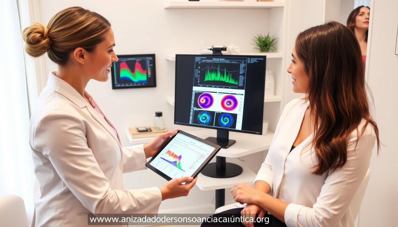 Sesión de consulta con resultados del analizador cuántico de resonancia magnética Sesión de consulta con resultados del analizador cuántico de resonancia magnética