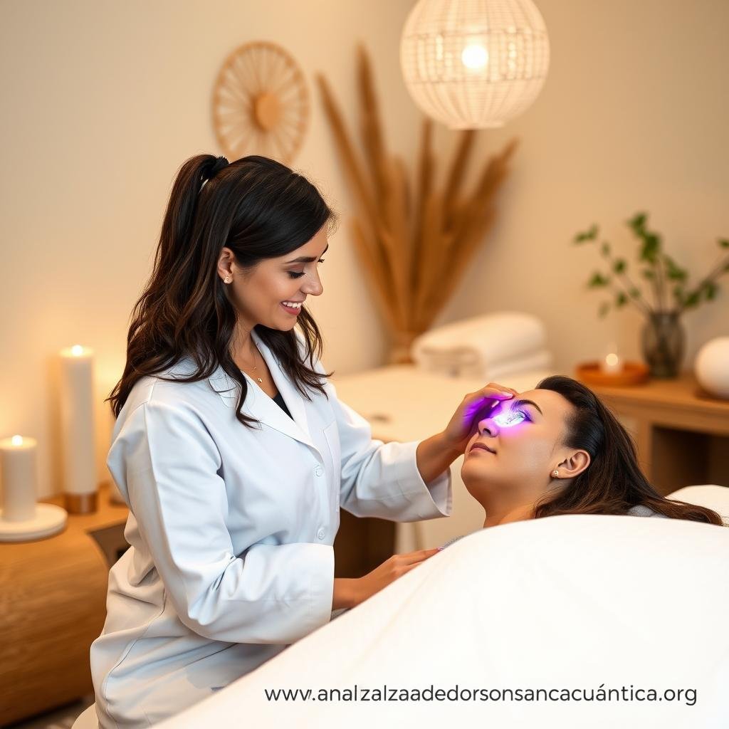 Analizador cuántico en un centro de bienestar y spa