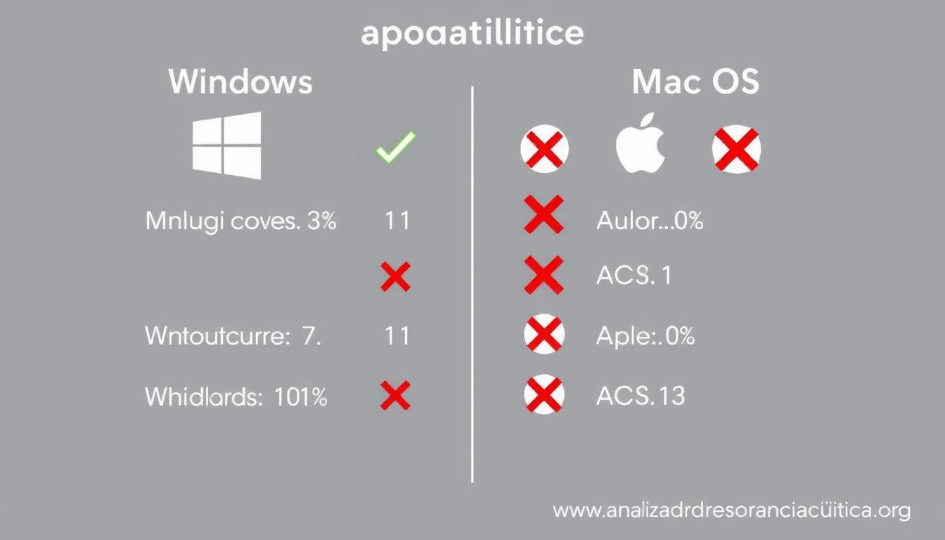 Comparativa de compatibilidad entre Windows y Mac OS para el analizador cuántico