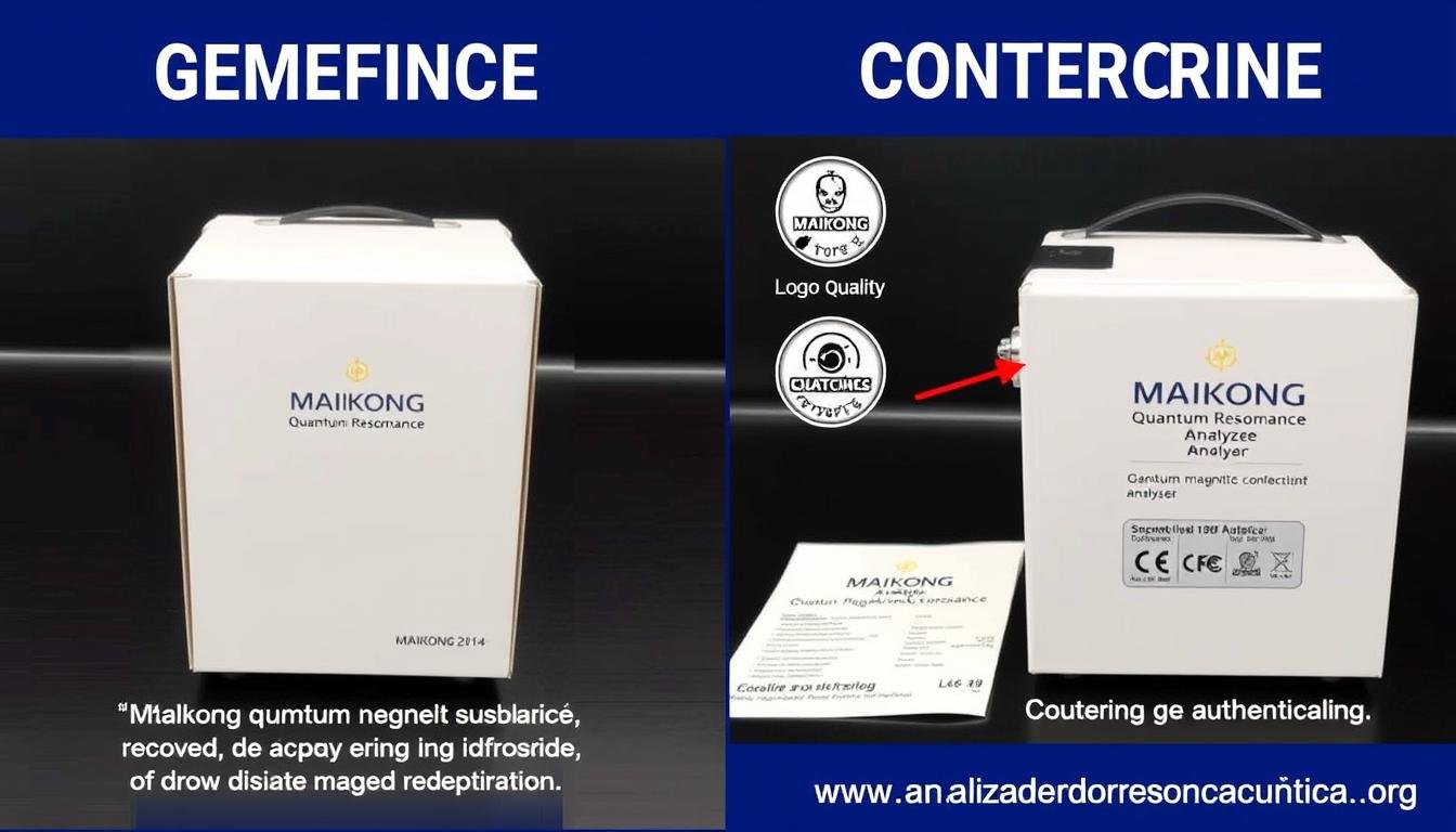Comparativa entre analizador cuántico original MAIKONG y falsificaciones