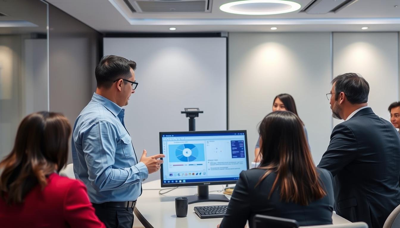 Equipo de soporte técnico de MAIKONG capacitando a distribuidores