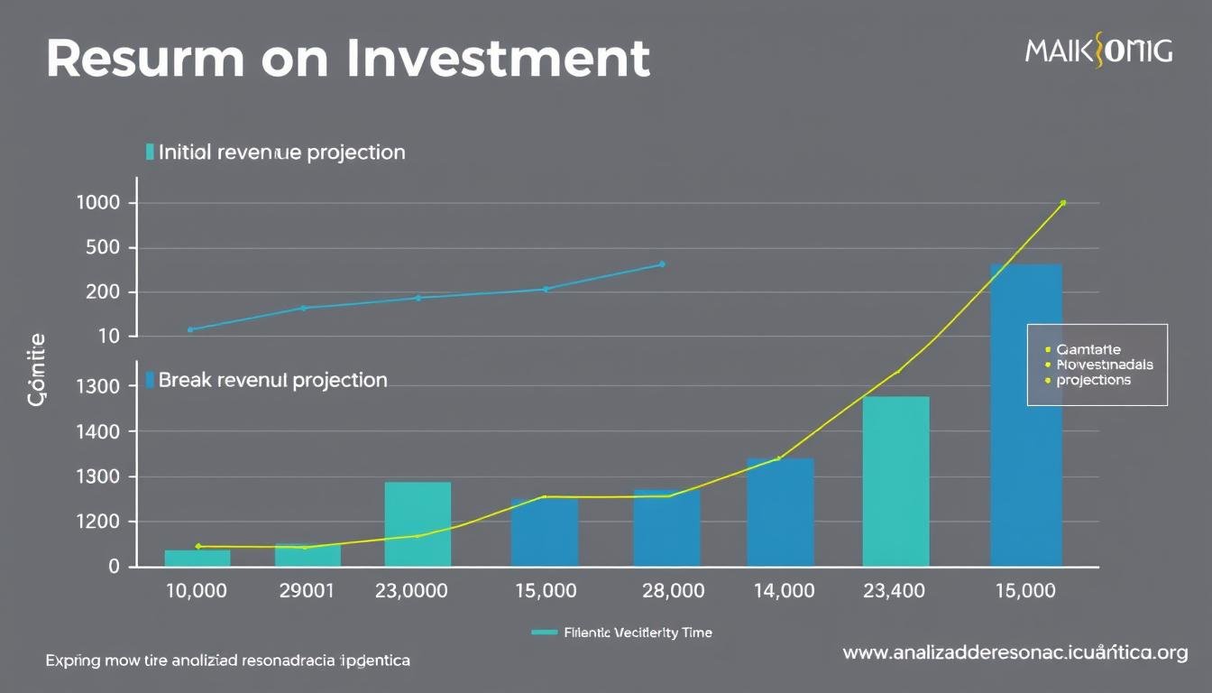 Gráfico mostrando el retorno de inversión para un centro con analizador cuántico MAIKONG