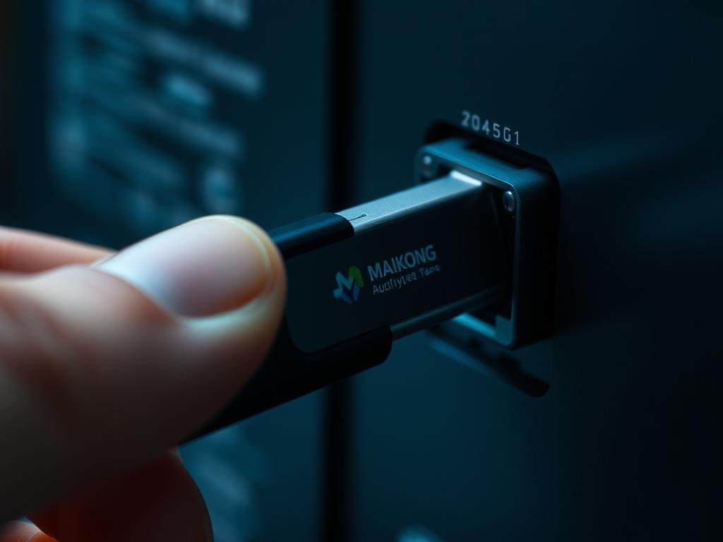 Inserción del dongle USB del analizador cuantico original