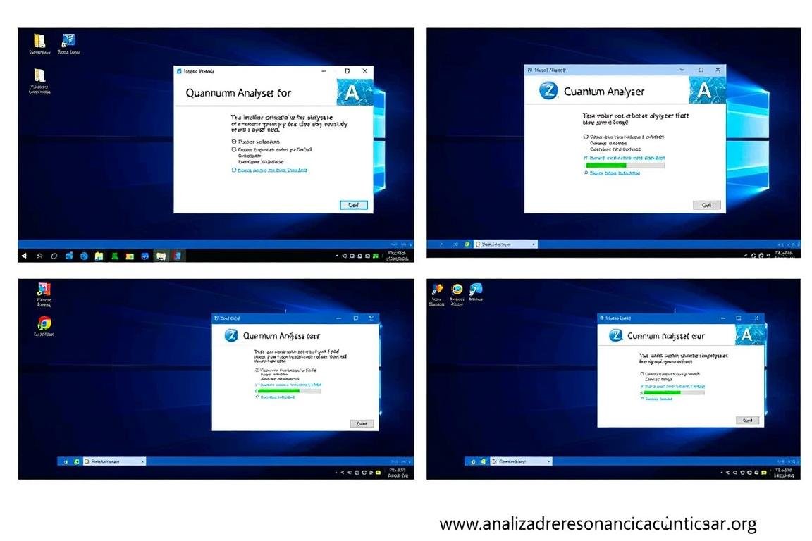 Proceso de instalación del software del analizador cuántico en Windows