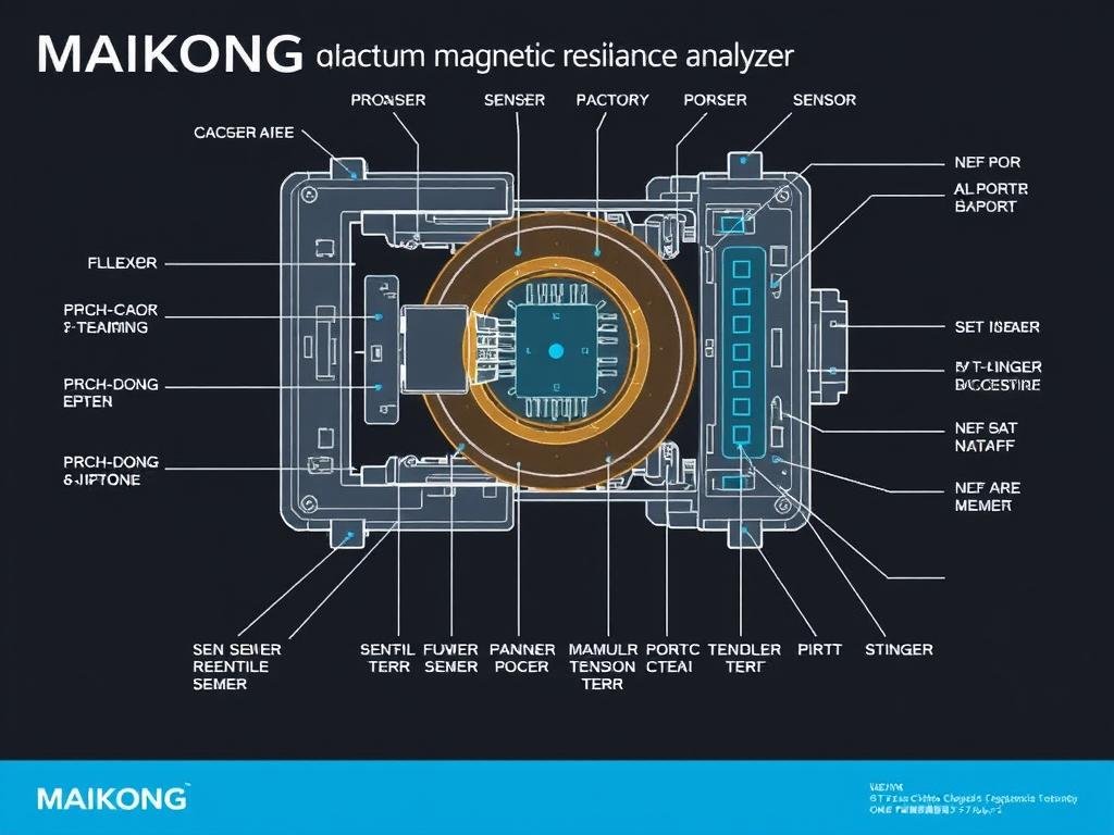 Componentes internos del analizador cuántico de resonancia magnética MAIKONG