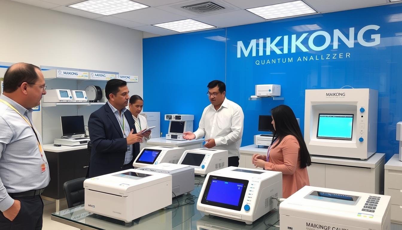 Distribuidor exitoso de analizador cuántico MAIKONG en su negocio