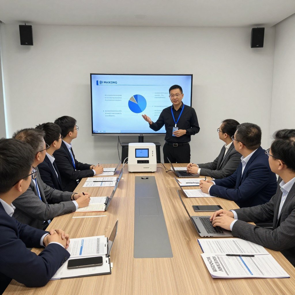 Capacitación técnica para distribuidores de analizador cuántico MAIKONG