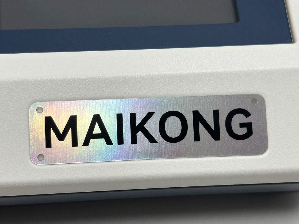 Etiqueta de número de serie en analizador MAIKONG auténtico