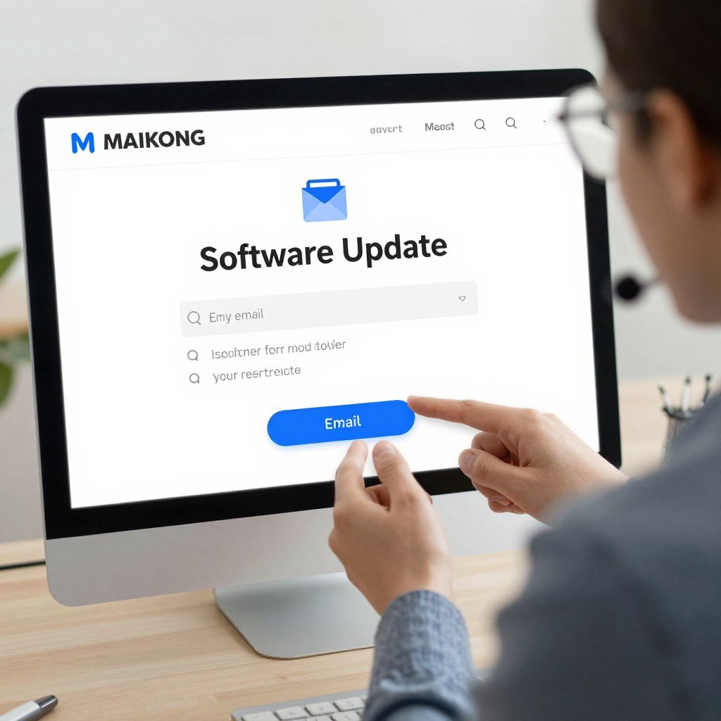 Representante de soporte técnico MAIKONG enviando actualización por correo electrónico Representante de soporte técnico MAIKONG enviando actualización por correo electrónico