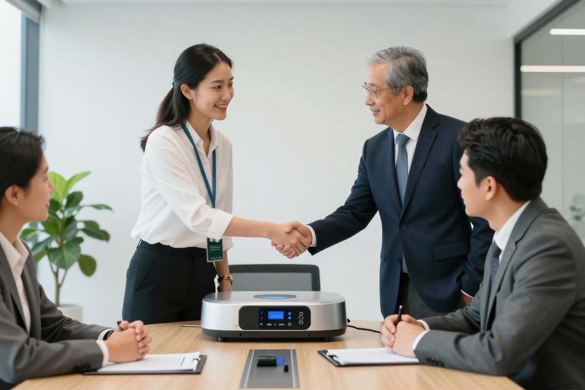 Reunión de negocios entre representante MAIKONG y potencial distribuidor mexicano